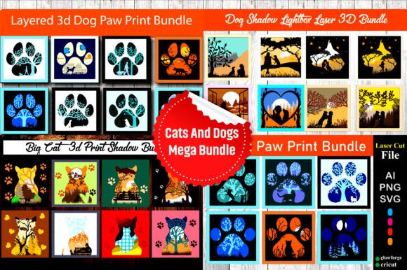Download 30 Set Cute Cats and Dogs Mega Bundle - Cats Collection