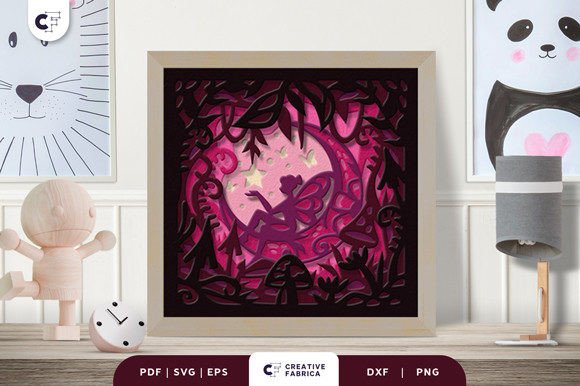 Download Little Fairy 3D Shadow Box Paper Cut SVG - Little fairy 3d shadow box Collection