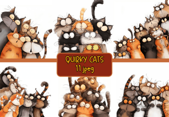 Download Quirky Cats JPG Bundle - Cats Collection