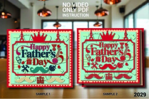 Download Happy Father’s Day Layered Card SVG 2029 - Happy Collection