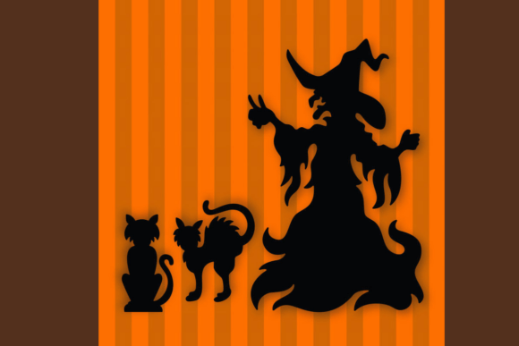 Download Halloween Witch and Cats - Cats Collection